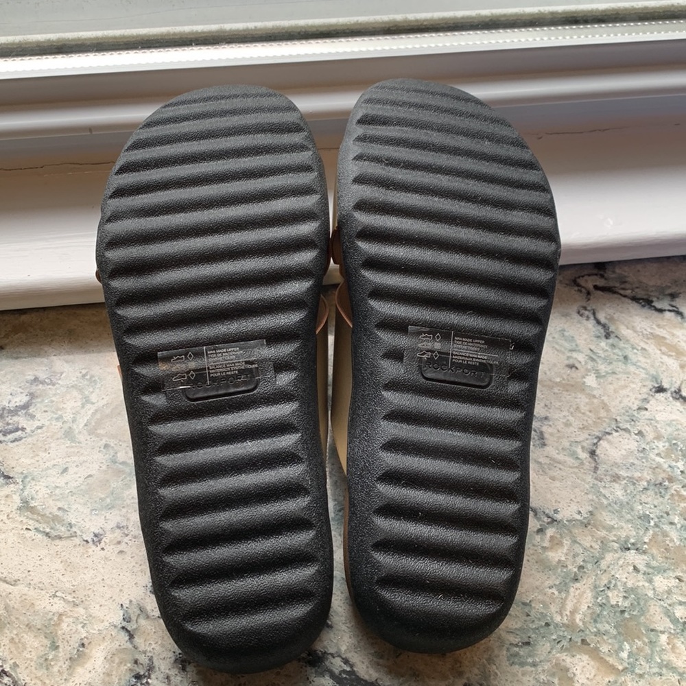 NIB ROCKPORT Ridge Woven Slide Metallic Gold Color Size 9 M - Picture 7 of 8